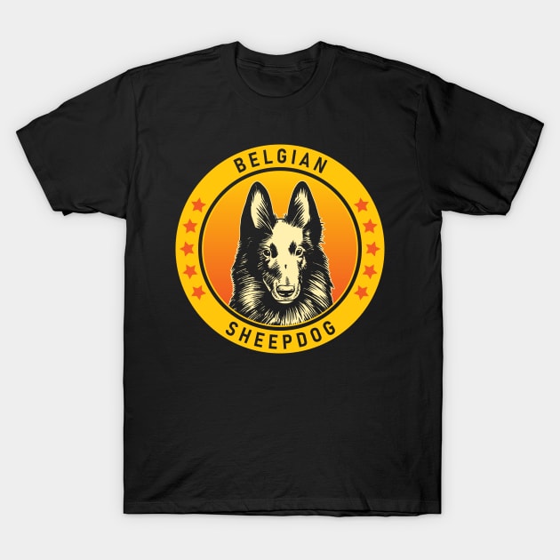 Belgian Sheepdog Portrait T-Shirt by millersye